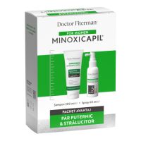 Pachet par puternic si stralucitor Women Minoxicapil, 60 ml + 200 ml, Doctor Fiterman