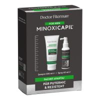 Pachet par puternic si rezistent Men Minoxicapil, 60 ml + 200 ml, Doctor Fiterman
