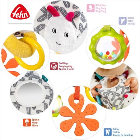 Cub din plus cu activitati - Omiduta vesela, 3 luni+, Fehn 725328