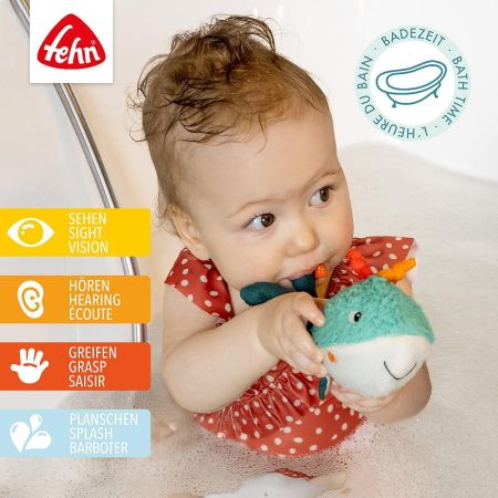 Jucarie pentru baie Balena somnoroasa, 0 luni+, Fehn 725333