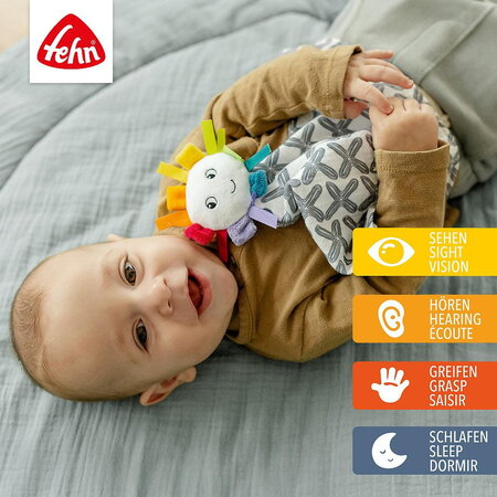 Jucarie doudou - Soare vesel, 0 luni+, Fehn 725390