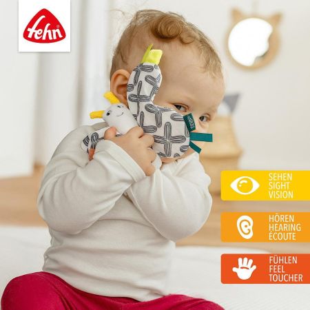 Jucarie fosnitoare Fluturas vesel, 0 luni+, Fehn 725397