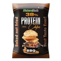 Chipsuri proteice 38% cu aroma de BBQ, 50 g, Nature Tech