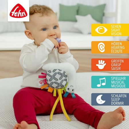 Jucarie muzicala mini Melc prietenos, 0 luni+, Fehn 725420