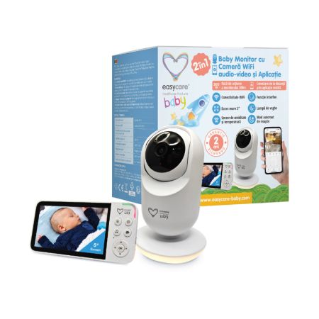 Monitor si camera 2in1 cu WiFi, EasyCare Baby