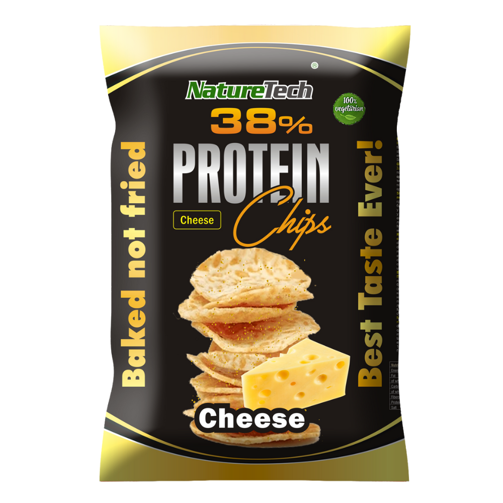 Chipsuri proteice 38% cu aroma de Branza, 50 g, Nature Tech