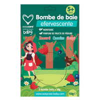 Bombe de baie efervescente pentru copii, Fructe de padure, 5 ani+, 3 bucati, Easycare