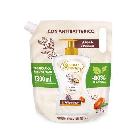 Rezerva sapun lichid, Argan si Patchouli, 1300 ml, Spuma di Sciampagna