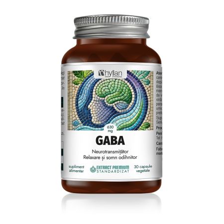 GABA, 630 mg, 30 capsule vegetale, Hyllan