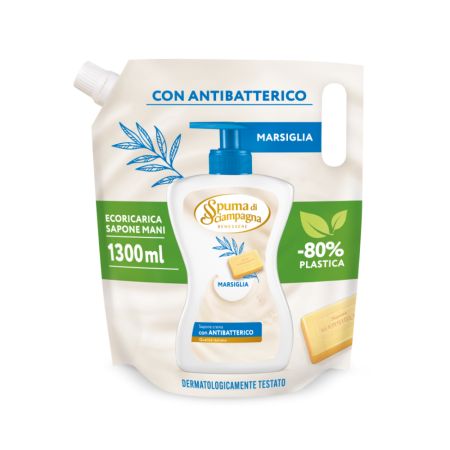 Rezerva sapun lichid, Marsiglia, 1300 ml, Spuma di Sciampagna