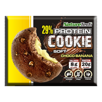Prajitura moale cu proteina 29% si colagen, Banana, 70 g, Nature Tech