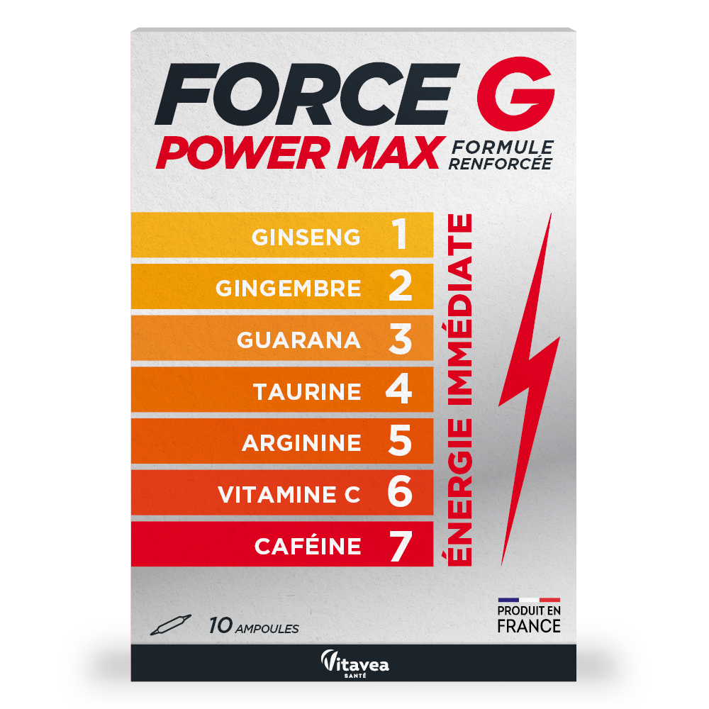 Force G Power Max, 10 fiole buvabile x 10 ml, Vitavea Sante