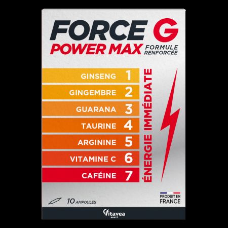 Force G Power Max, 10 fiole buvabile x 10 ml, Vitavea Sante