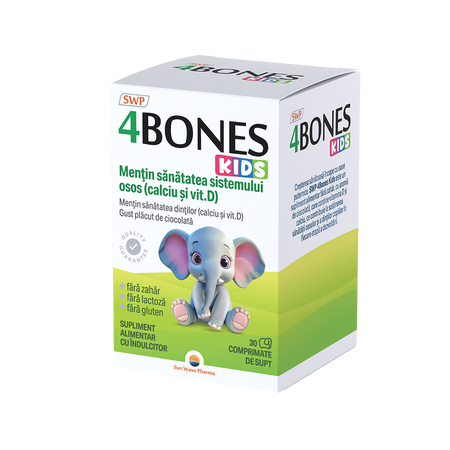 4 Bones Kids, 30 comprimate, Sun Wave Pharm