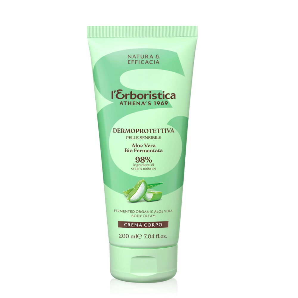 Crema de corp pentru piele sensibila Dermoprotettiva, Aloe Vera, 200ml, L'Erboristica