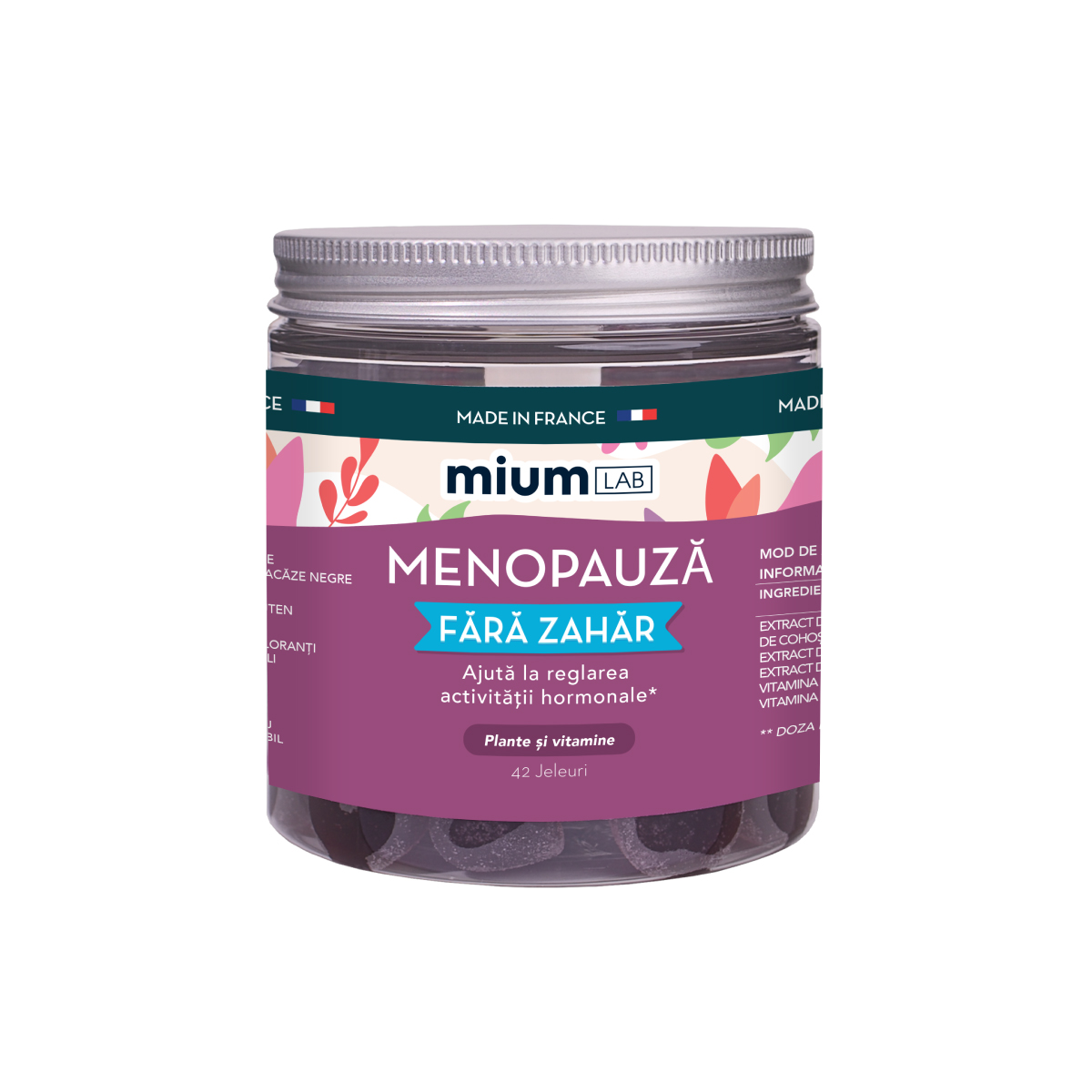 Jeleuri cu plante si vitamine, Menopauza, 42 bucati, Mium Lab