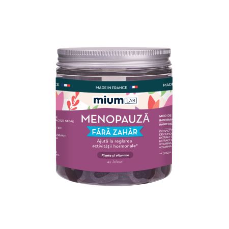 Jeleuri cu plante si vitamine, Menopauza, 42 bucati, Mium Lab