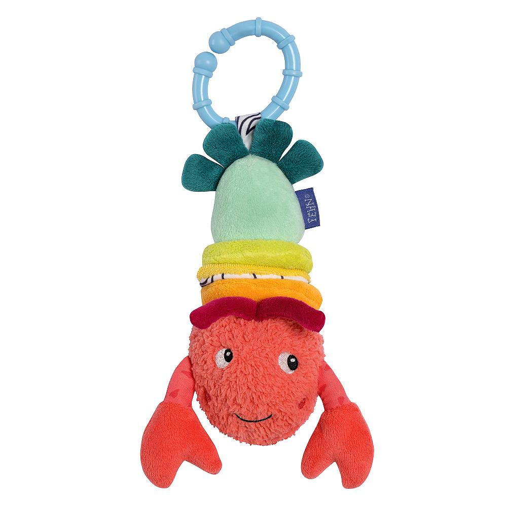 Jucarie pentru carucior cu vibratii, Racul vesel, 3 luni+, Fehn