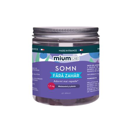 Jeleuri cu plante si melatonina, Somn, 42 bucati, Mium Lab