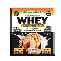 Pudra cu proteina 24g Mix Instant, Caramel Sarat, 34 g, Nature Tech