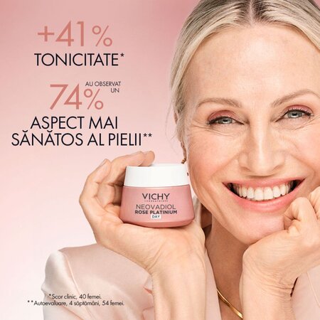 Crema de zi cu efect fortifiant si revitalizant Neovadiol Rose Platinium, 50 ml, Vichy 726589