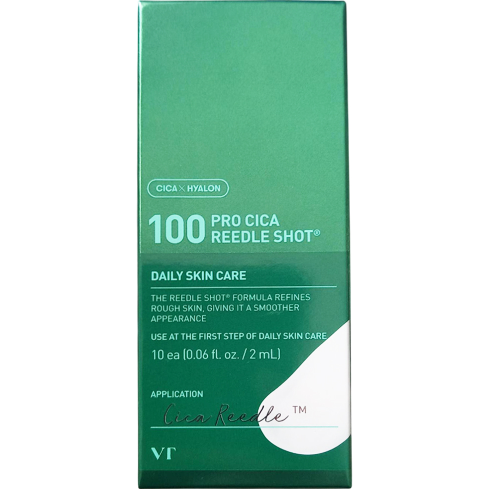 Ser facial calmant si reparator Reedle Shot 100, Pro Cica, 2 ml x 10 bucati, VT Cosmetics