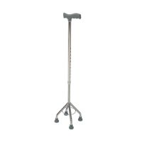 Baston din aluminiu cu baza pe 4 picioare, Argintiu, Karadeniz