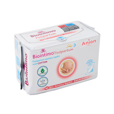 Absorbante igienice postpartum cu anioni, 10 bucati, Biointimo 726716