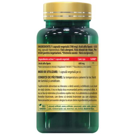 Acid Alfa Lipoic, 600 mg, 60 capsule, Cosmopharm 726727