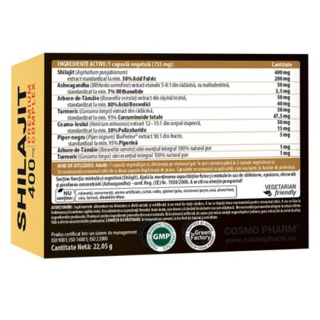 Shilajit Premium Complex, 30 capsule, Cosmopharm 726734