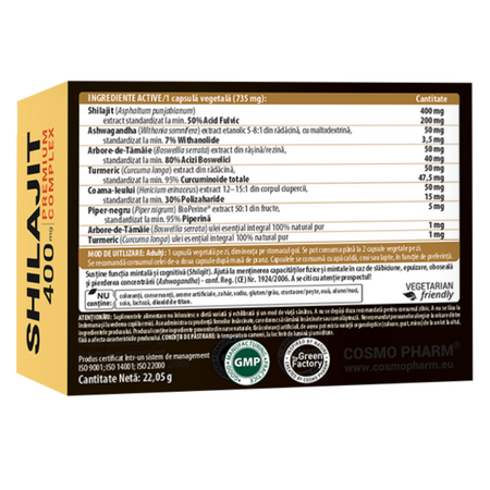 Shilajit Premium Complex, 30 capsule, Cosmopharm 726734