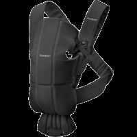 Marsupiu anatomic Mini cu pozitii multiple de purtare, Black, Tesatura-Tricot, 0 luni+, BabyBjorn