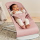 Balansoar din tesatura matlasata cu bara de jucarii Bliss, Dusty Pink, 0 luni+, BabyBjorn 726763