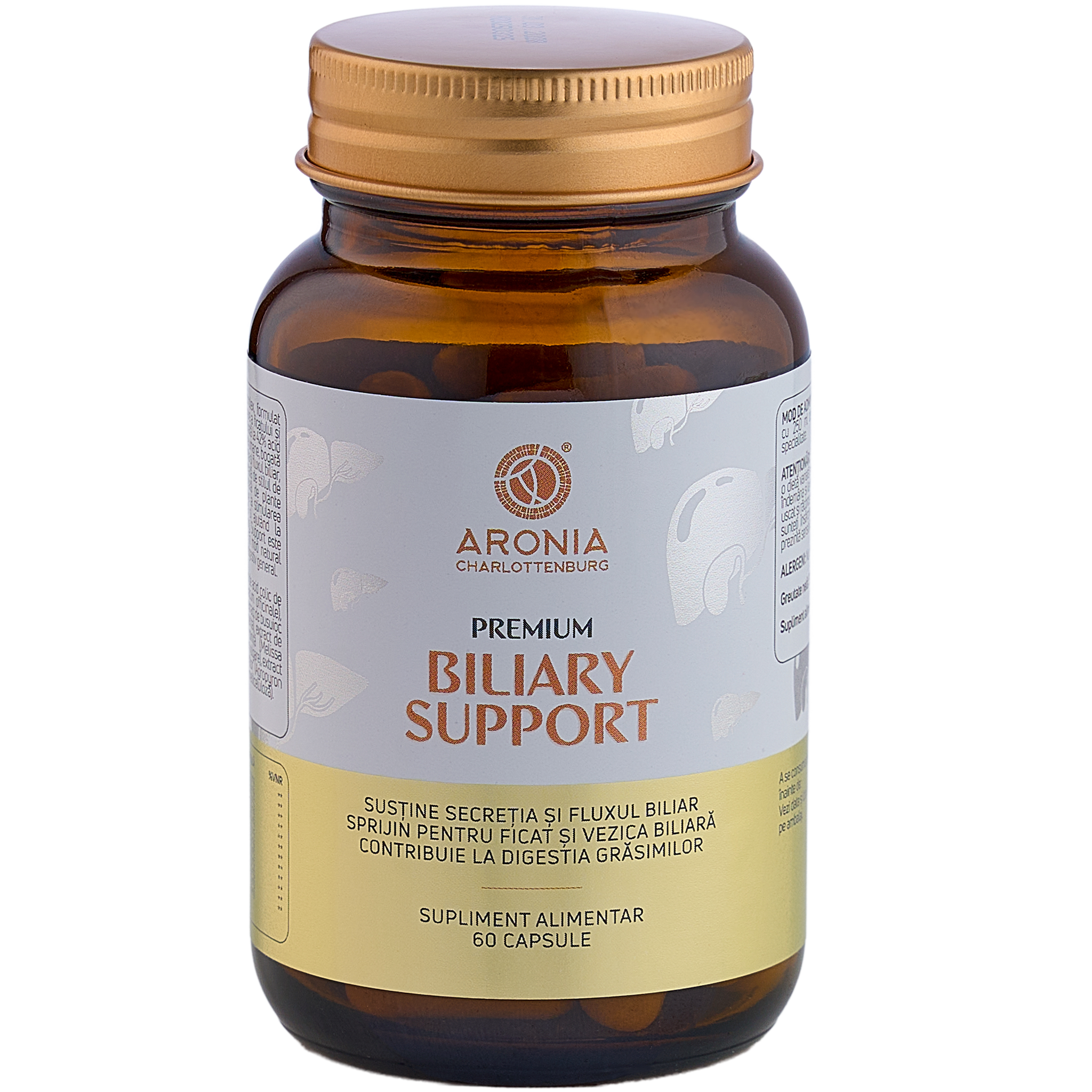 Premium Biliary Suport, 60 capsule vegetale, Aronia Charlottenburg