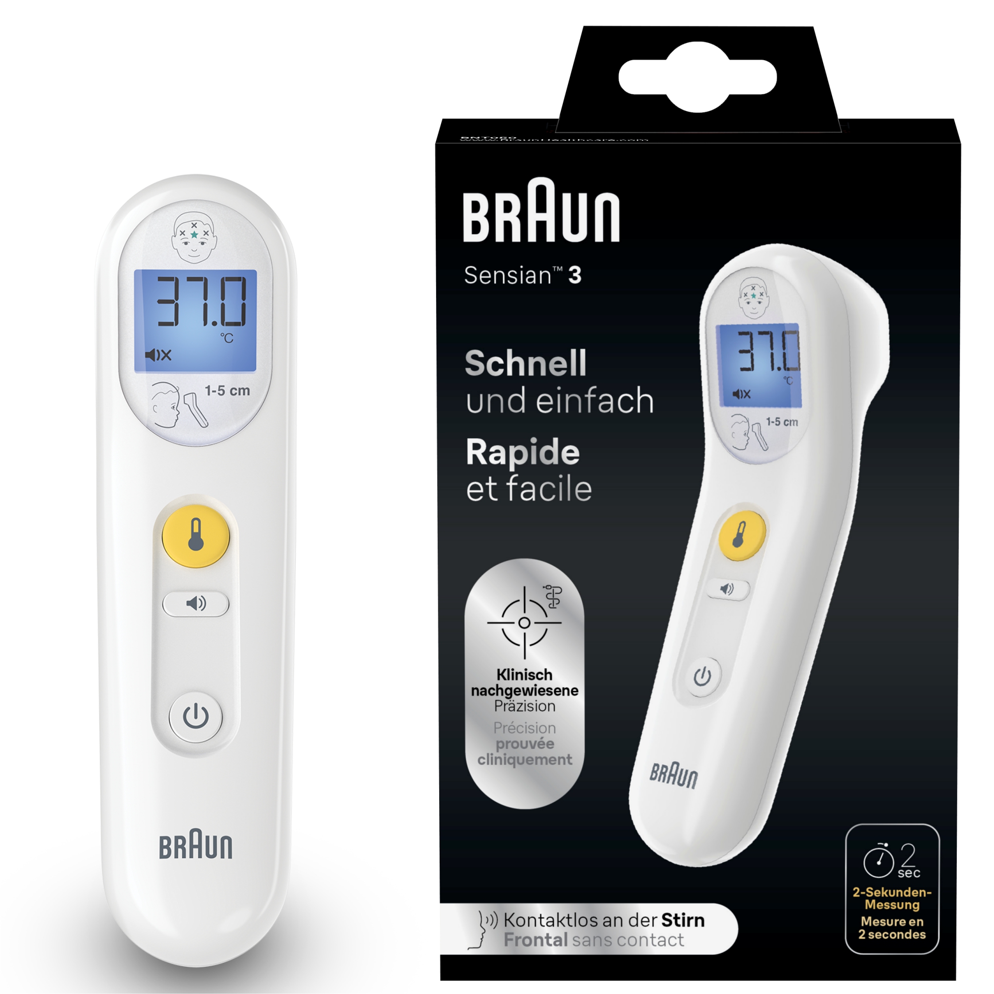 Termometru non contact Sensian 3, Braun