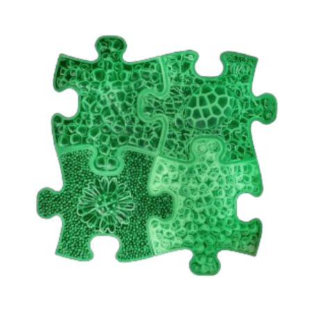 Covoras ortopedic senzorial puzzle fluorescent, 3 ani+, Straluceste in intuneric, Muffik