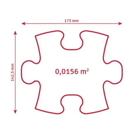 Covoras ortopedic senzorial puzzle fluorescent, Straluceste in intuneric, 3 ani+, Muffik 726961