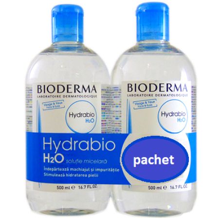 Pachet 2 x Solutie Micelara Hydrabio H2O, 2x500 ml