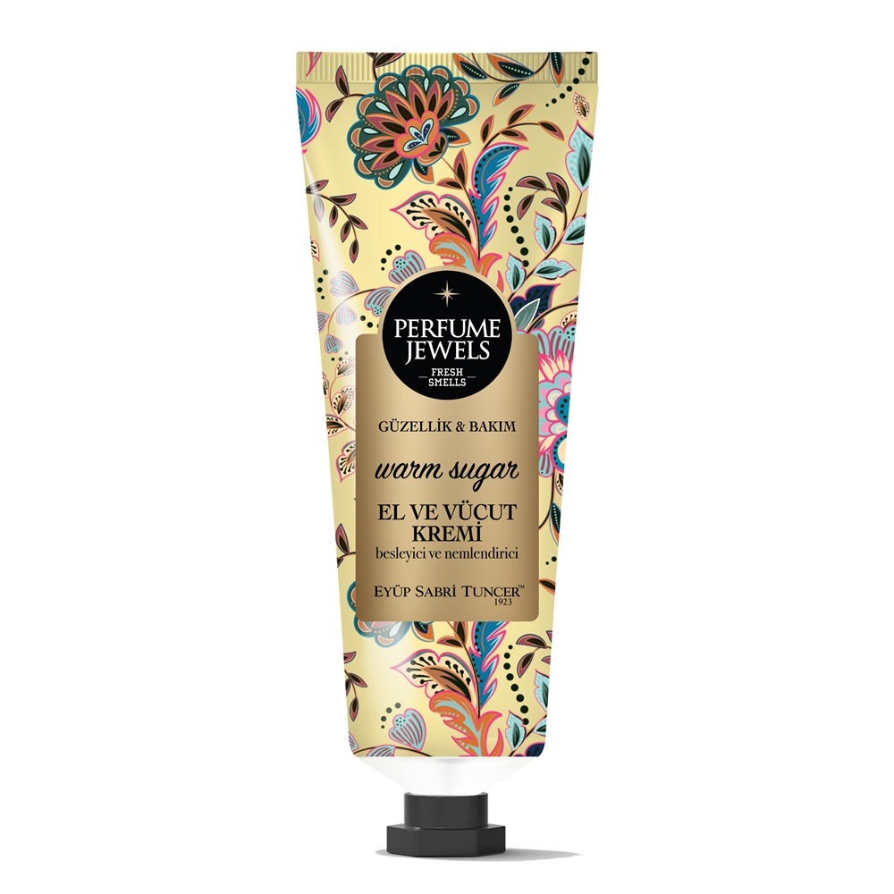 Crema de maini si corp Perfume Jewels, Warm Sugar, 50 ml, Eyup Sabri Tuncer