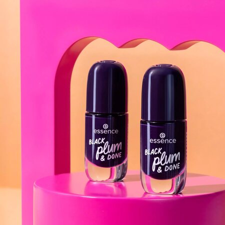 Lac de unghii cu uscare rapida Gel Nail, 84 Black plum & Done, 8 ml, Essence 727141