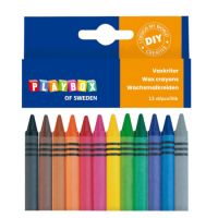 Set creioane colorate cerate cu diametrul de 8 mm, 12 buc, Playbox