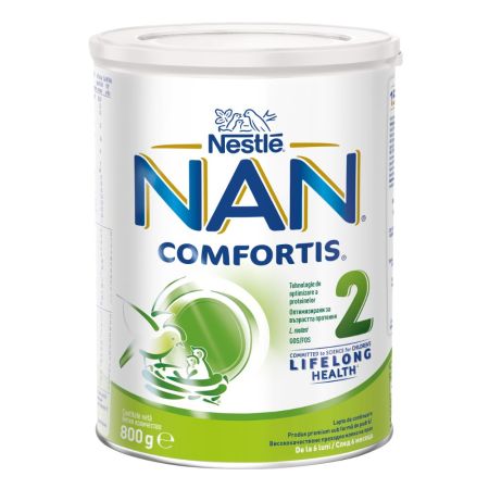 Formula de lapte de continuare Nan 2 Comfortis, 6 luni+, 800 g, Nestle