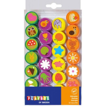 Set de 26 stampile cu diferite culori si imagini