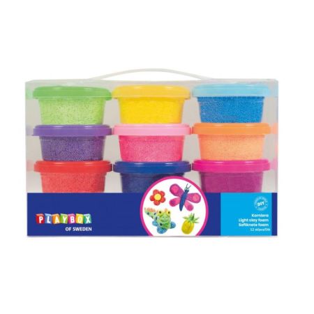 Set spuma de modelat 12 culori, Playbox