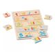 Puzzle din lemn Invatam sa numaram, 30x21 cm, 2 ani+, 20 piese, Goki 727344