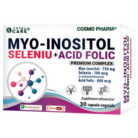 Myo-inositol + Seleniu + Acid folic Premium Complex, 30 capsule vegetale, Cosmo Pharm