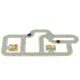 Circuit de podea cu 2 masinute Die Cast incluse, 3 ani+, Goki 727400