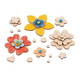 Set de creatie din lemn cu flori, frunze si petale natur, 4 ani+, Goki 727480