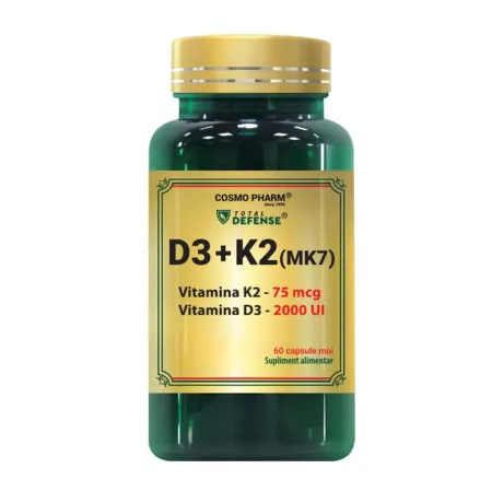 D3+K2, 60 capsule moi, Cosmo Pharm