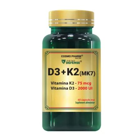 D3+K2, 60 capsule moi, Cosmo Pharm